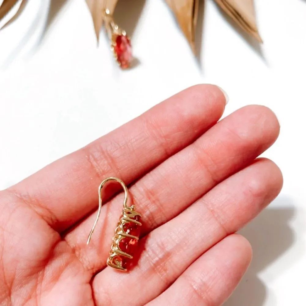 Crystal dangle earrings #970 - Picture 4 of 4